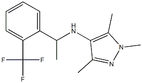 1,3,5-trimethyl-N-{1-[2-(trifluoromethyl)phenyl]ethyl}-1H-pyrazol-4-amine Struktur