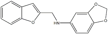 1,3-benzodioxol-5-yl(1-benzofuran-2-yl)methylamine Struktur