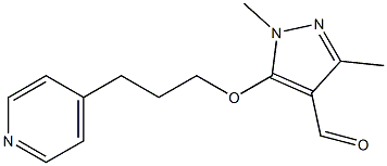 1,3-dimethyl-5-[3-(pyridin-4-yl)propoxy]-1H-pyrazole-4-carbaldehyde Struktur