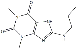 1,3-dimethyl-8-(propylamino)-2,3,6,7-tetrahydro-1H-purine-2,6-dione Struktur