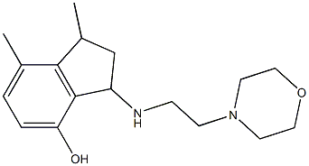 1,7-dimethyl-3-{[2-(morpholin-4-yl)ethyl]amino}-2,3-dihydro-1H-inden-4-ol Struktur