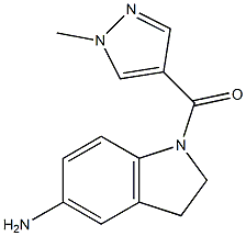 1-[(1-methyl-1H-pyrazol-4-yl)carbonyl]-2,3-dihydro-1H-indol-5-amine Struktur