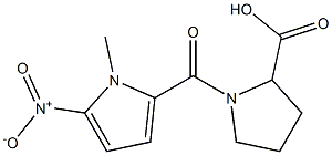 1-[(1-methyl-5-nitro-1H-pyrrol-2-yl)carbonyl]pyrrolidine-2-carboxylic acid Struktur