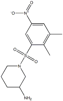 1-[(2,3-dimethyl-5-nitrobenzene)sulfonyl]piperidin-3-amine Struktur