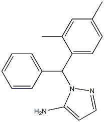 1-[(2,4-dimethylphenyl)(phenyl)methyl]-1H-pyrazol-5-amine Struktur