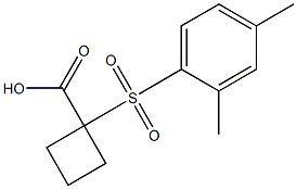 1-[(2,4-dimethylphenyl)sulfonyl]cyclobutanecarboxylic acid Struktur