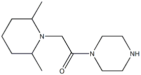 1-[(2,6-dimethylpiperidin-1-yl)acetyl]piperazine Struktur