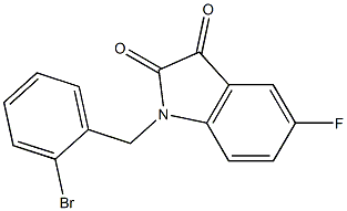 1-[(2-bromophenyl)methyl]-5-fluoro-2,3-dihydro-1H-indole-2,3-dione Struktur