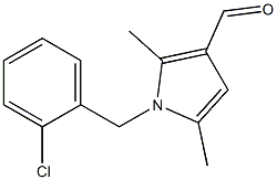 1-[(2-chlorophenyl)methyl]-2,5-dimethyl-1H-pyrrole-3-carbaldehyde Struktur