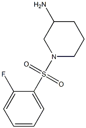 1-[(2-fluorobenzene)sulfonyl]piperidin-3-amine Struktur