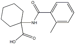 1-[(2-methylbenzoyl)amino]cyclohexanecarboxylic acid Struktur