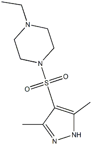 1-[(3,5-dimethyl-1H-pyrazol-4-yl)sulfonyl]-4-ethylpiperazine Struktur