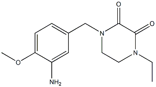 1-[(3-amino-4-methoxyphenyl)methyl]-4-ethylpiperazine-2,3-dione Struktur