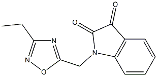 1-[(3-ethyl-1,2,4-oxadiazol-5-yl)methyl]-2,3-dihydro-1H-indole-2,3-dione Struktur