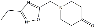 1-[(3-ethyl-1,2,4-oxadiazol-5-yl)methyl]piperidin-4-one Structure