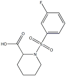 1-[(3-fluorophenyl)sulfonyl]piperidine-2-carboxylic acid Struktur