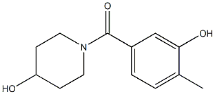 1-[(3-hydroxy-4-methylphenyl)carbonyl]piperidin-4-ol Struktur