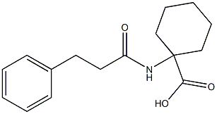 1-[(3-phenylpropanoyl)amino]cyclohexanecarboxylic acid Struktur