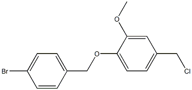 1-[(4-bromophenyl)methoxy]-4-(chloromethyl)-2-methoxybenzene Struktur