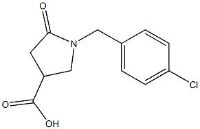 1-[(4-chlorophenyl)methyl]-5-oxopyrrolidine-3-carboxylic acid Struktur