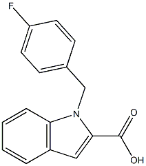 1-[(4-fluorophenyl)methyl]-1H-indole-2-carboxylic acid Struktur