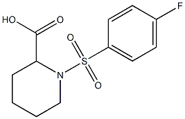 1-[(4-fluorophenyl)sulfonyl]piperidine-2-carboxylic acid Struktur