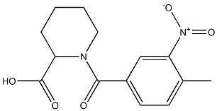 1-[(4-methyl-3-nitrophenyl)carbonyl]piperidine-2-carboxylic acid Struktur