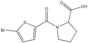 1-[(5-bromothiophen-2-yl)carbonyl]pyrrolidine-2-carboxylic acid Struktur