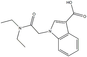 1-[(diethylcarbamoyl)methyl]-1H-indole-3-carboxylic acid Struktur