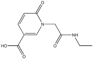 1-[(ethylcarbamoyl)methyl]-6-oxo-1,6-dihydropyridine-3-carboxylic acid Struktur