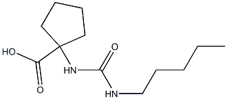 1-[(pentylcarbamoyl)amino]cyclopentane-1-carboxylic acid Struktur