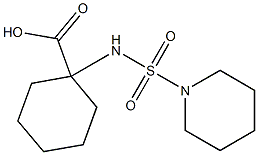 1-[(piperidine-1-sulfonyl)amino]cyclohexane-1-carboxylic acid Struktur