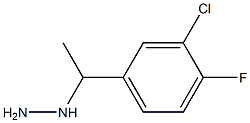 1-[1-(3-chloro-4-fluorophenyl)ethyl]hydrazine Struktur