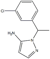 1-[1-(3-chlorophenyl)ethyl]-1H-pyrazol-5-amine Struktur