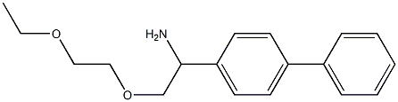 1-[1-amino-2-(2-ethoxyethoxy)ethyl]-4-phenylbenzene Struktur