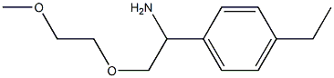 1-[1-amino-2-(2-methoxyethoxy)ethyl]-4-ethylbenzene Struktur