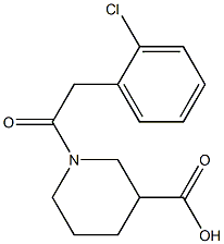 1-[2-(2-chlorophenyl)acetyl]piperidine-3-carboxylic acid Struktur