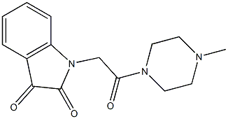 1-[2-(4-methylpiperazin-1-yl)-2-oxoethyl]-2,3-dihydro-1H-indole-2,3-dione Struktur