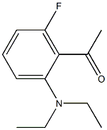 1-[2-(diethylamino)-6-fluorophenyl]ethan-1-one Struktur