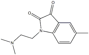 1-[2-(dimethylamino)ethyl]-5-methyl-2,3-dihydro-1H-indole-2,3-dione Struktur