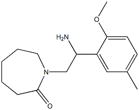 1-[2-amino-2-(2-methoxy-5-methylphenyl)ethyl]azepan-2-one Struktur