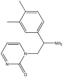 1-[2-amino-2-(3,4-dimethylphenyl)ethyl]-1,2-dihydropyrimidin-2-one Struktur