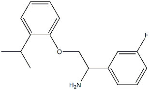 1-[2-amino-2-(3-fluorophenyl)ethoxy]-2-(propan-2-yl)benzene Struktur