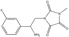 1-[2-amino-2-(3-fluorophenyl)ethyl]-3-methylimidazolidine-2,4,5-trione Struktur