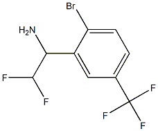 1-[2-bromo-5-(trifluoromethyl)phenyl]-2,2-difluoroethan-1-amine Struktur