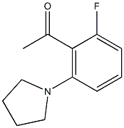 1-[2-fluoro-6-(pyrrolidin-1-yl)phenyl]ethan-1-one Struktur