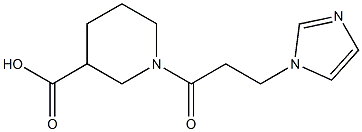 1-[3-(1H-imidazol-1-yl)propanoyl]piperidine-3-carboxylic acid Struktur