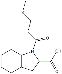 1-[3-(methylsulfanyl)propanoyl]-octahydro-1H-indole-2-carboxylic acid Struktur