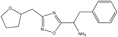 1-[3-(oxolan-2-ylmethyl)-1,2,4-oxadiazol-5-yl]-2-phenylethan-1-amine Struktur