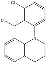 1-[3-chloro-2-(chloromethyl)phenyl]-1,2,3,4-tetrahydroquinoline Struktur